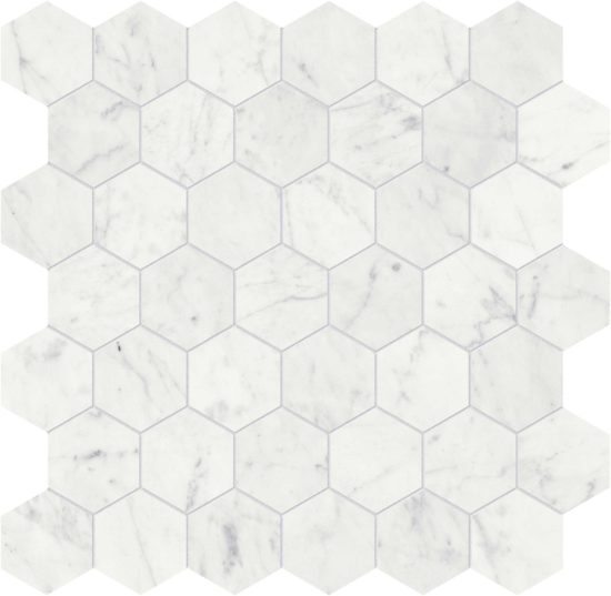 Eterna Bianco 2 Polished Hexagon Mosaic | Marino Tile NY
