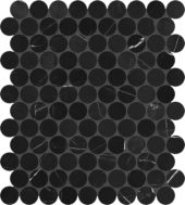 Galaxia Nero 1.25 Penny Round Mosaic | Marino Tile NY