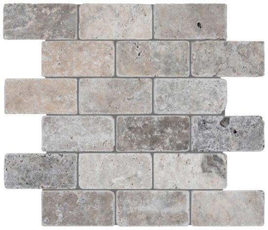 Silver Ash 2x4 Brick Mosaic | Marino Tile NY