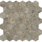 Velutto Ash 2 Hexagon Mosaic | Marino Tile NY
