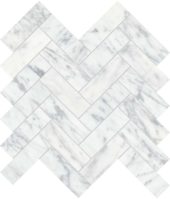 Virtue Bianco 1.25x4 Herringbone Mosaic | Marino Tile NY