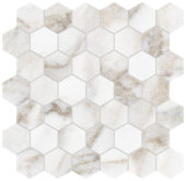 Royal Stoneworks 2" Calacatta Royale Hex | Marino Tile NY