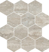 Saturnia 3x3 Hex Silver Matte | Marino Tile NY