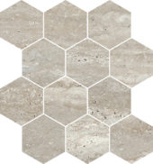 Saturnia 3x3 Hex Silver Matte | Marino Tile NY