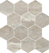 Saturnia 3x3 Hex Silver Matte | Marino Tile NY