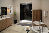 Black Ice Gloss Shower Wall Kit 32x60x94 | Marino Tile NY