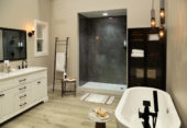 Cracked Slate Gloss Shower Wall Kit 32x60x94 | Marino Tile NY