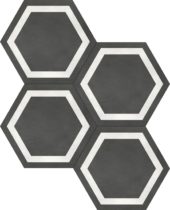Form 7" Hexagon Frame Graphite | Marino Tile NY