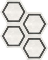 Form 7" Hexagon Frame Ivory | Marino Tile NY