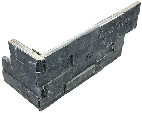 Ledger Stone 6x18 Carbon Assembled Corner | Marino Tile NY