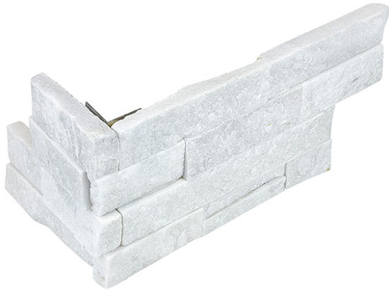 Ledger Stone 6x18 Glacier Assembled Corner | Marino Tile NY