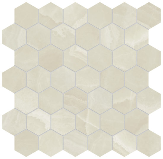 Lustra 2" Hex Onyx Crema Honed | Marino Tile NY