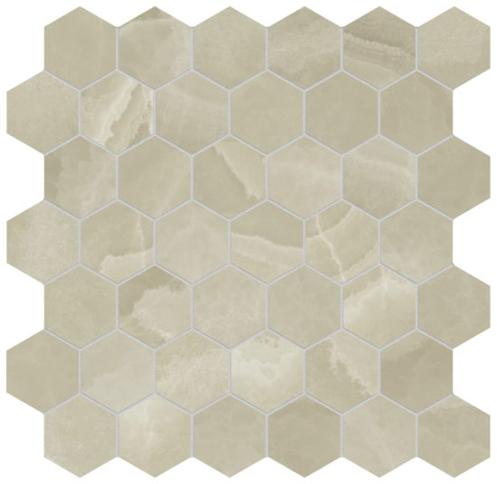 Lustra 2" Hex Onyx Hazel Honed | Marino Tile NY