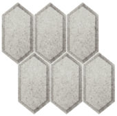 Obsidian Silver Beveled Hexagon Mosaic | Marino Tile NY