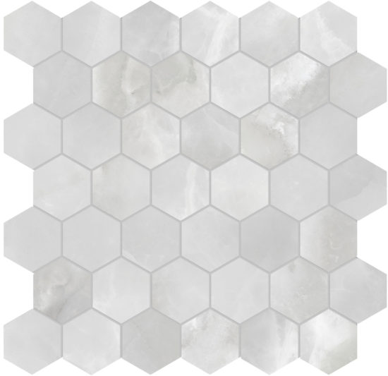 Plata Onyx Crystallo 2 Hexagon Polished | Marino Tile NY