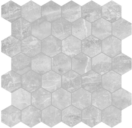Plata Perla Grigia 2 Hexagon Polished | Marino Tile NY