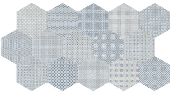 Tapestri 8.5 Denim Blend Hexagon | Marino Tile NY