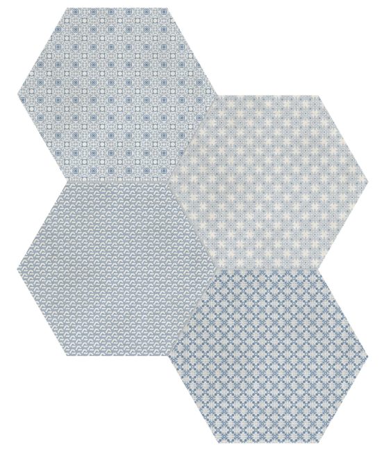 Tapestri 8.5 Denim Blend Hexagon | Marino Tile NY