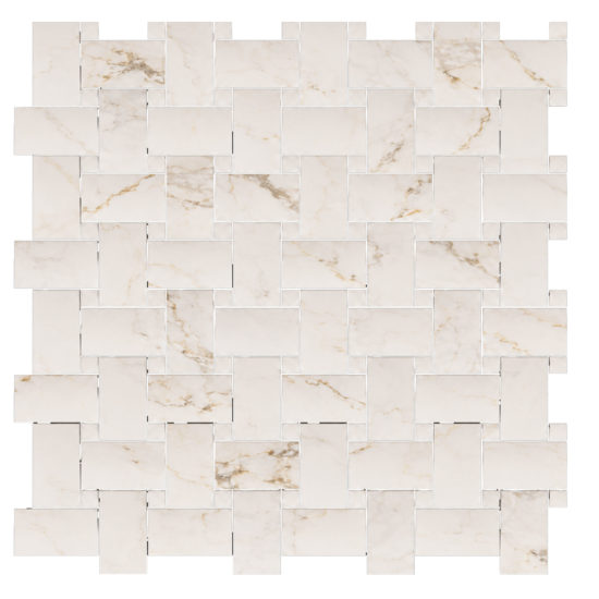 Treasure II Perfect Calacatta 1×2 Basketweave