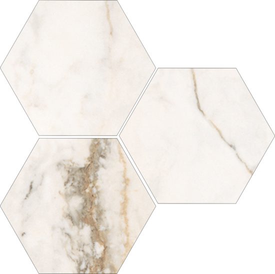 Treasure II Perfect Calacatta 6" Hex Carved | Marino Tile NY